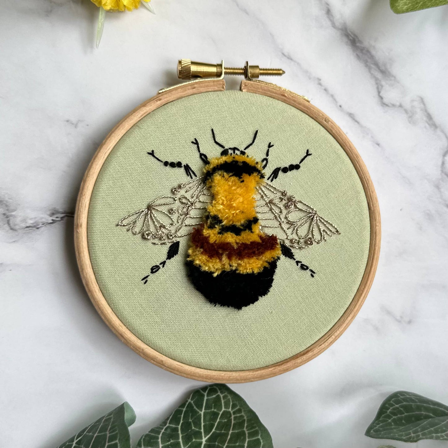 Rusty Patched Bumblebee Mini Embroidery Kit