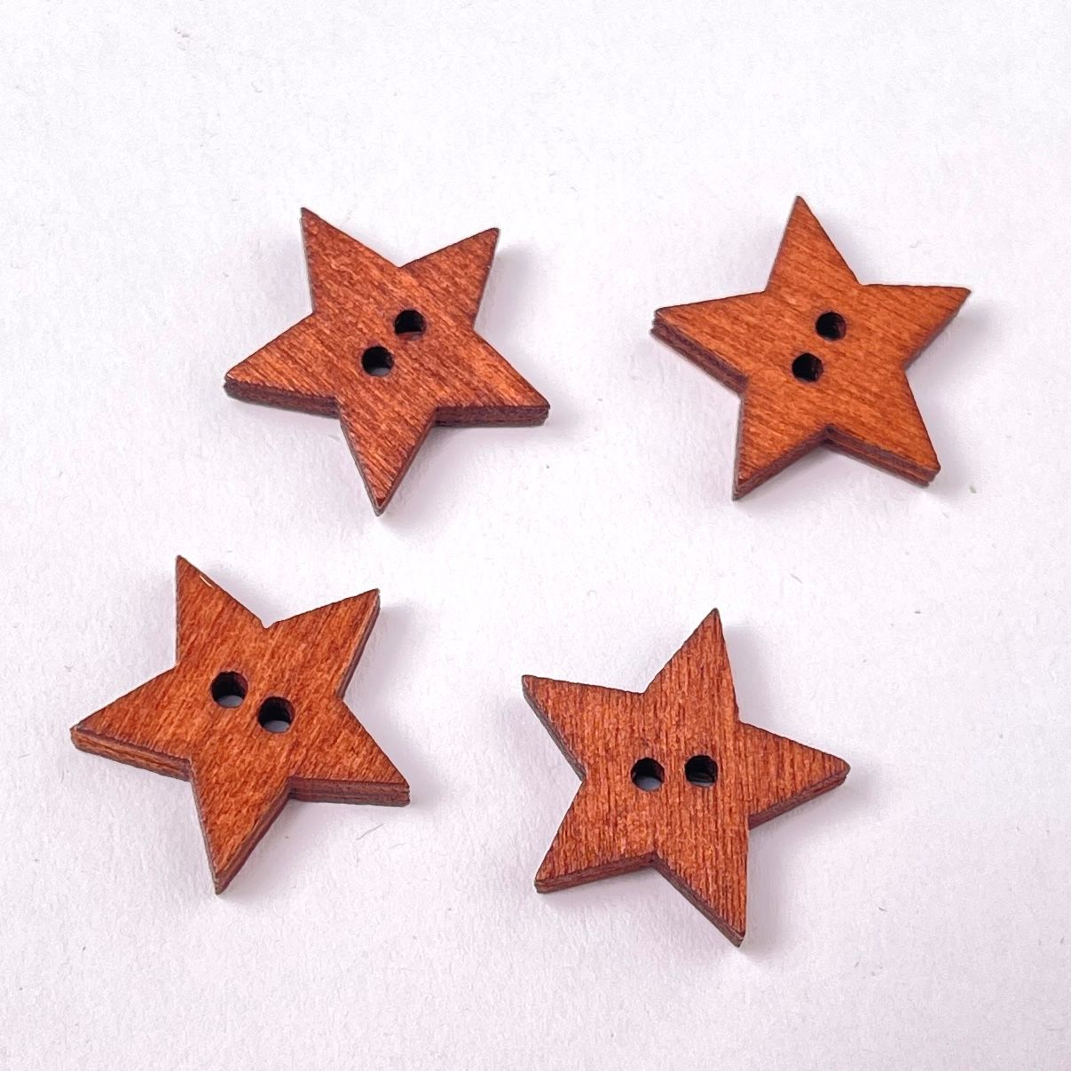Wooden Star Basket Buttons