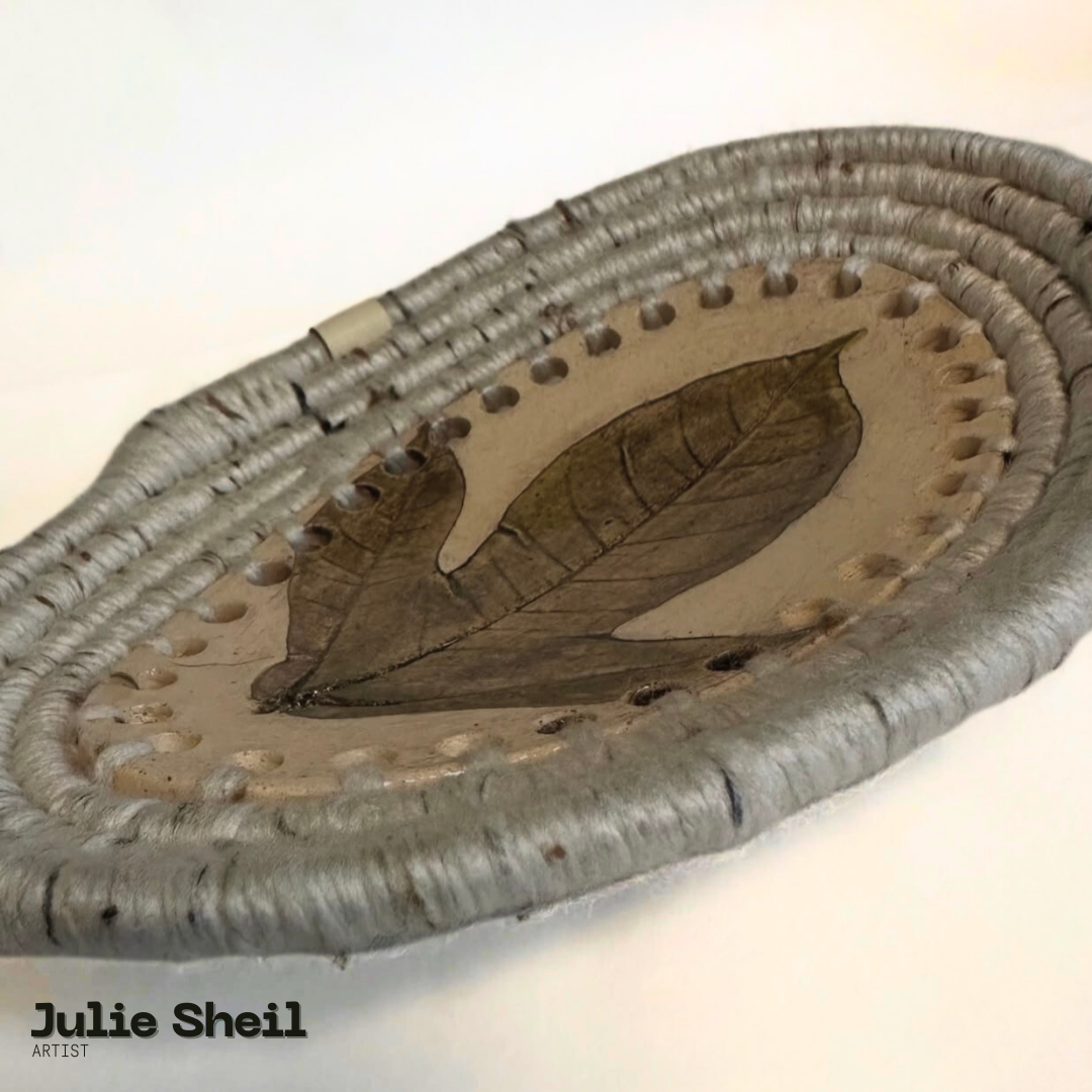 Coiled Basket Bundle with Ceramic Base