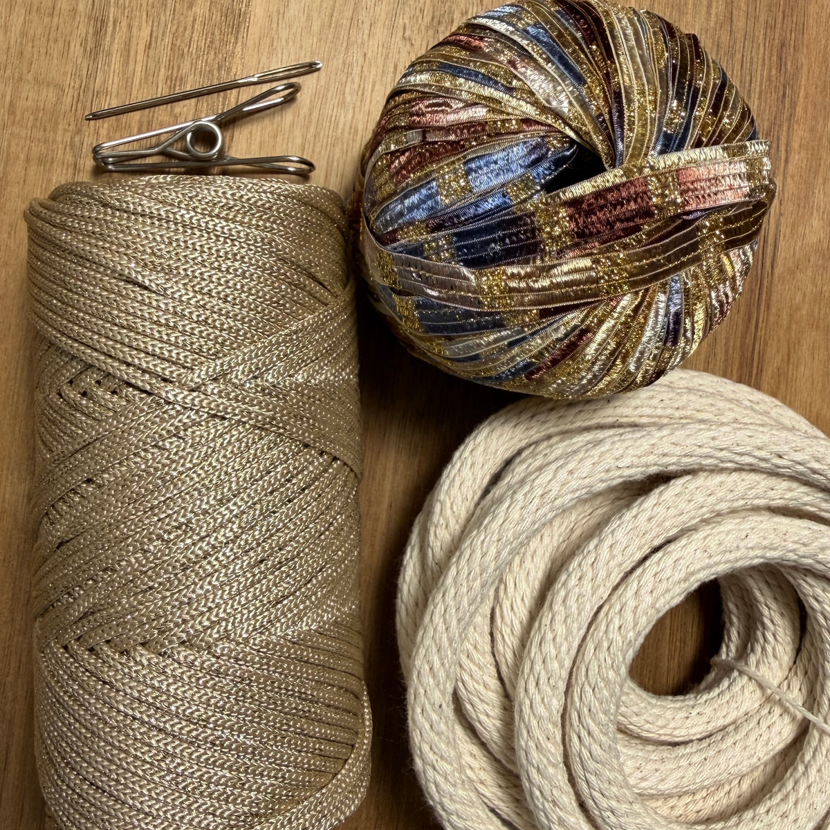 Opulent Ribbon Yarn Coil Basket Kit | Limited Edition