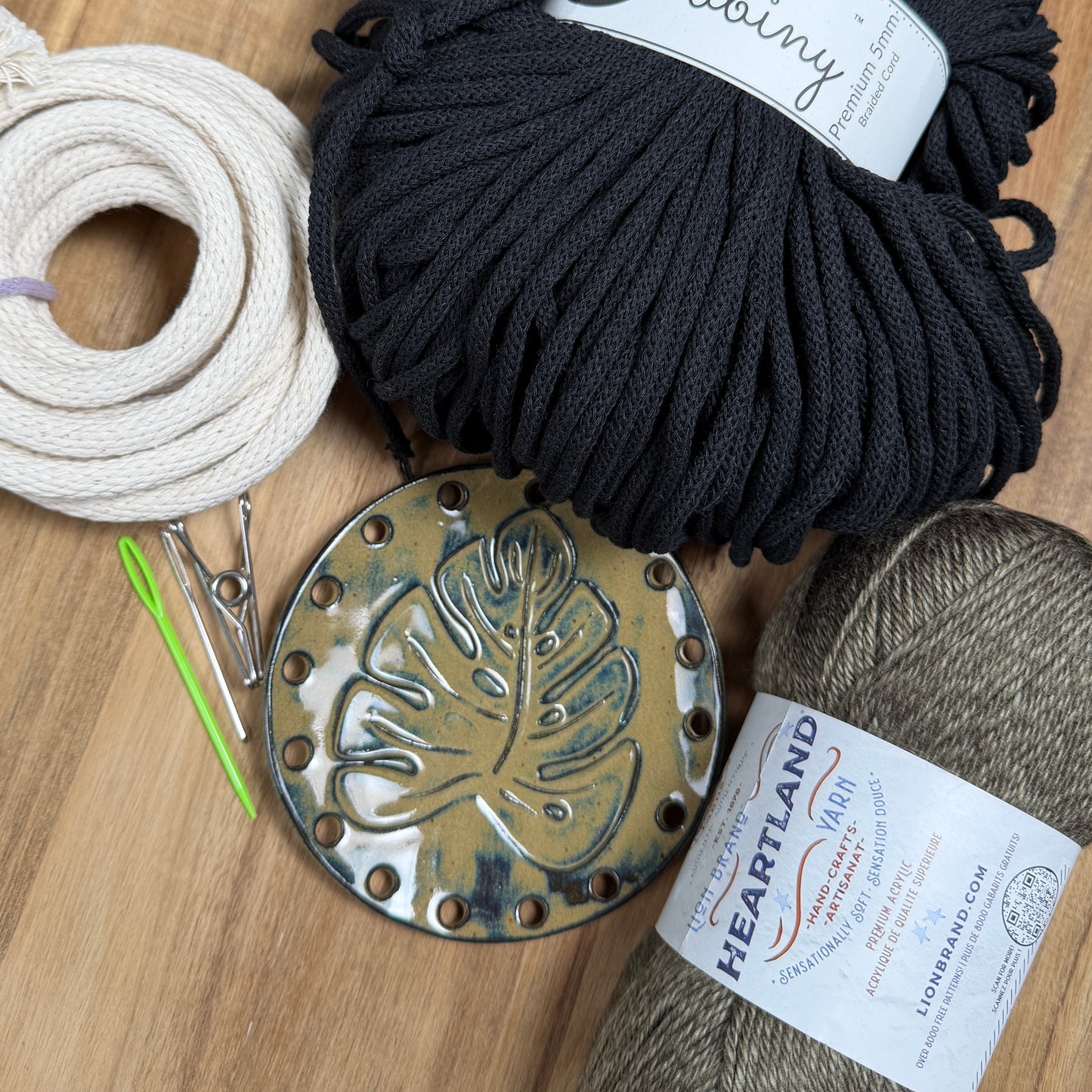 Coiled Basket Bundle with Ceramic Base