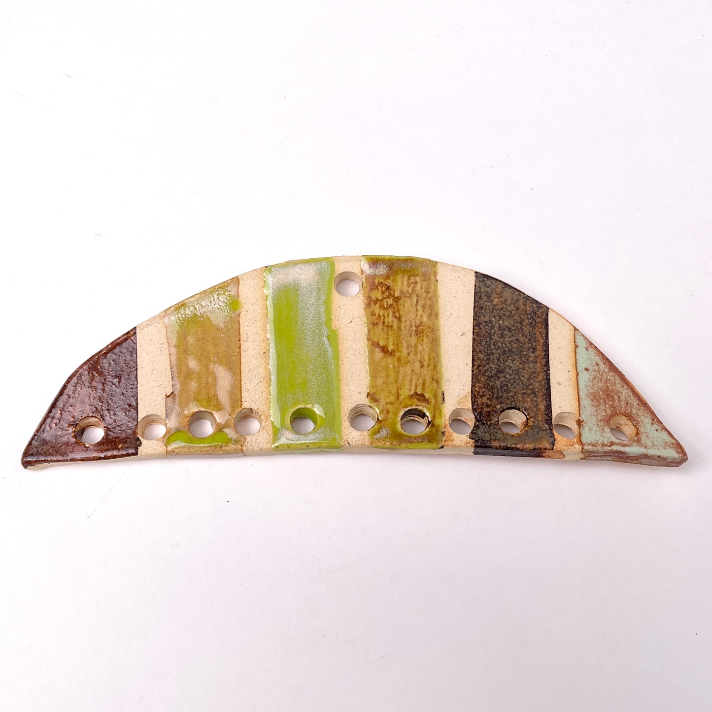 Half Circle Ceramic for Macrame Wall Hanging