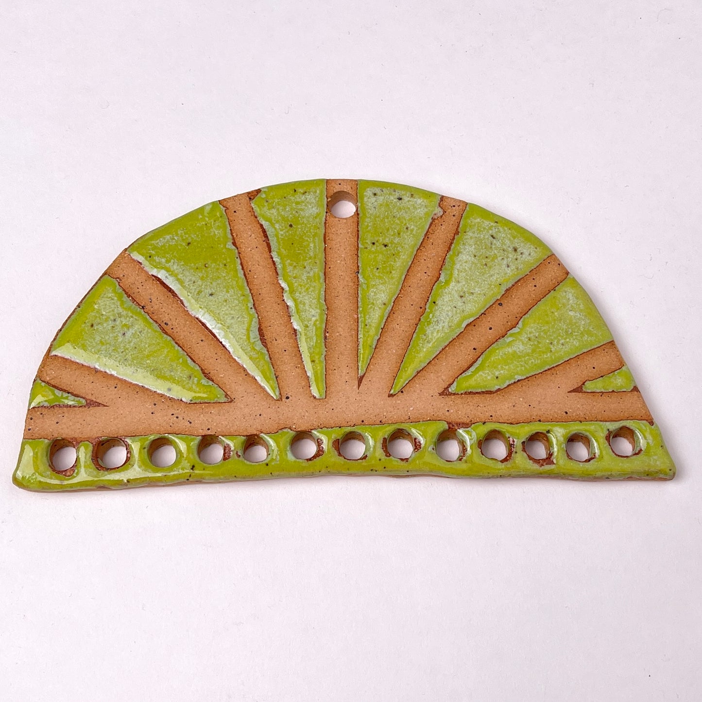 Half Circle Ceramic for Macrame Wall Hanging