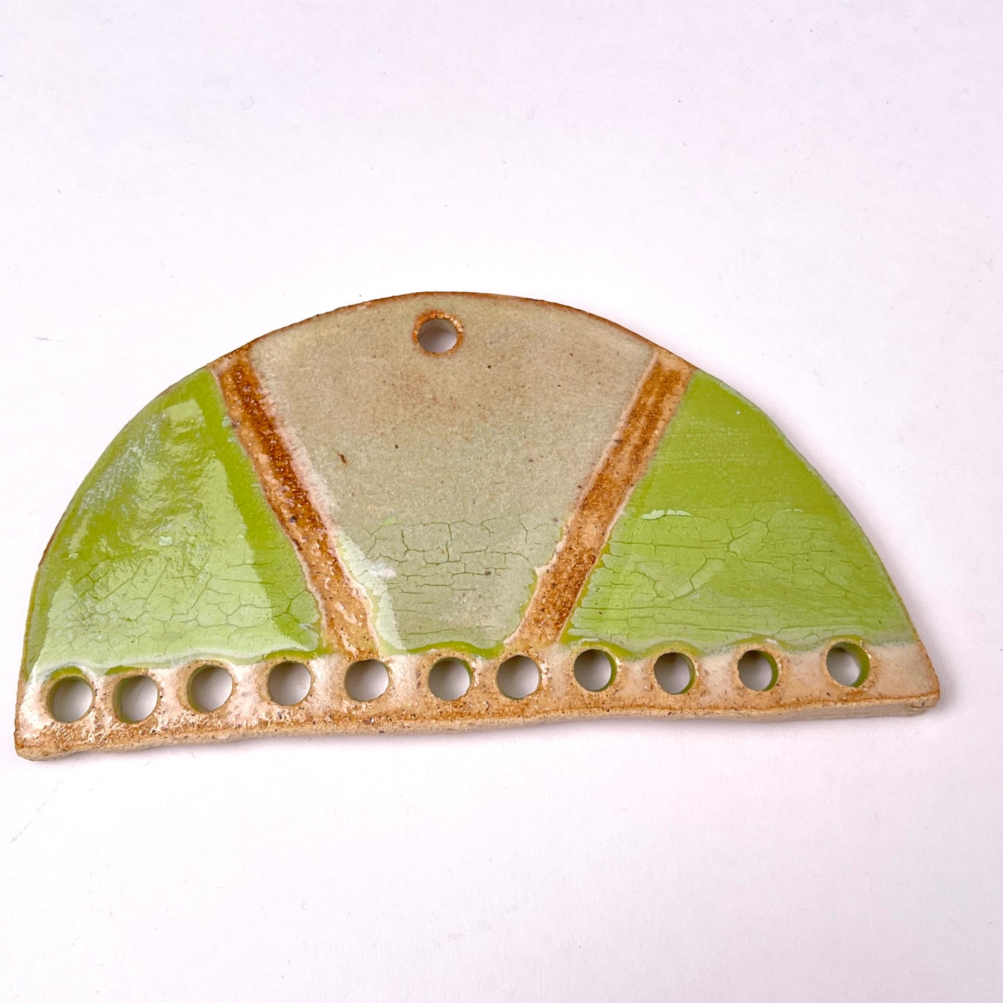 Half Circle Ceramic for Macrame Wall Hanging