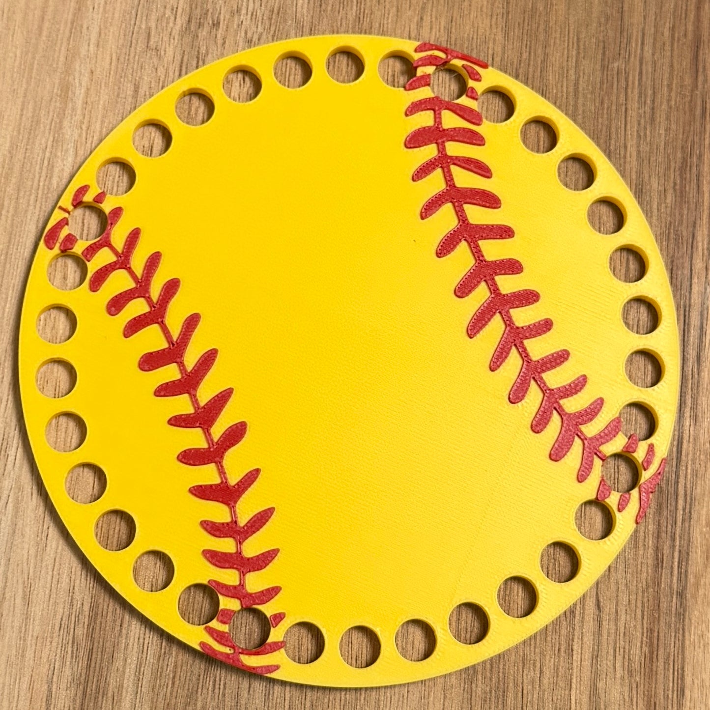 Softball Base for Coiling and Crochet
