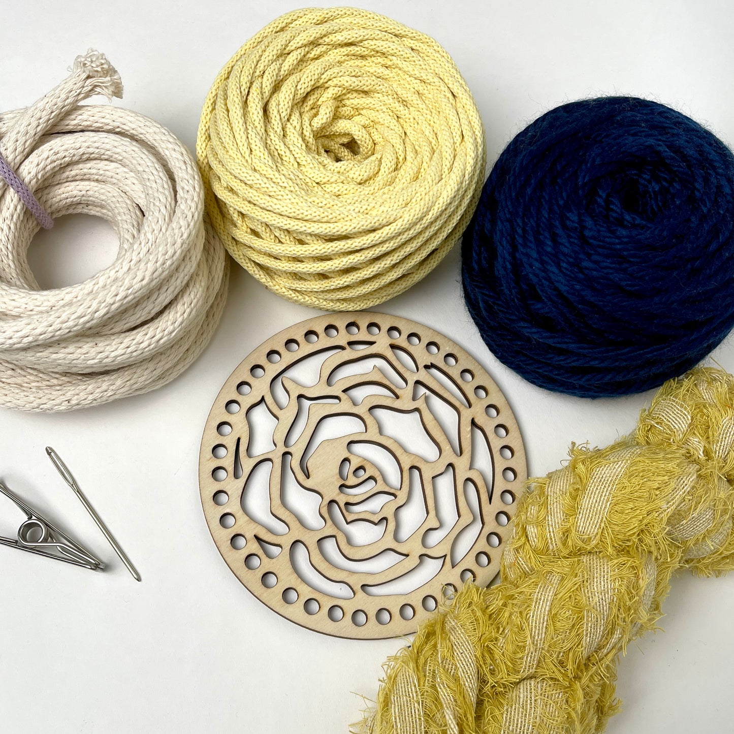 Coiled Basket Bundle with a 5.5-inch Wooden Base