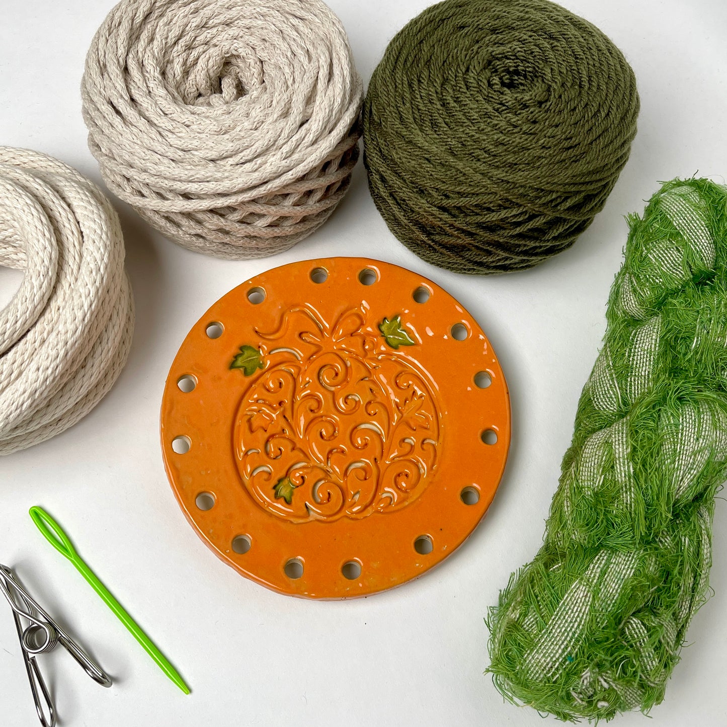 Coiled Basket Bundle with Ceramic Base - Holiday Collection