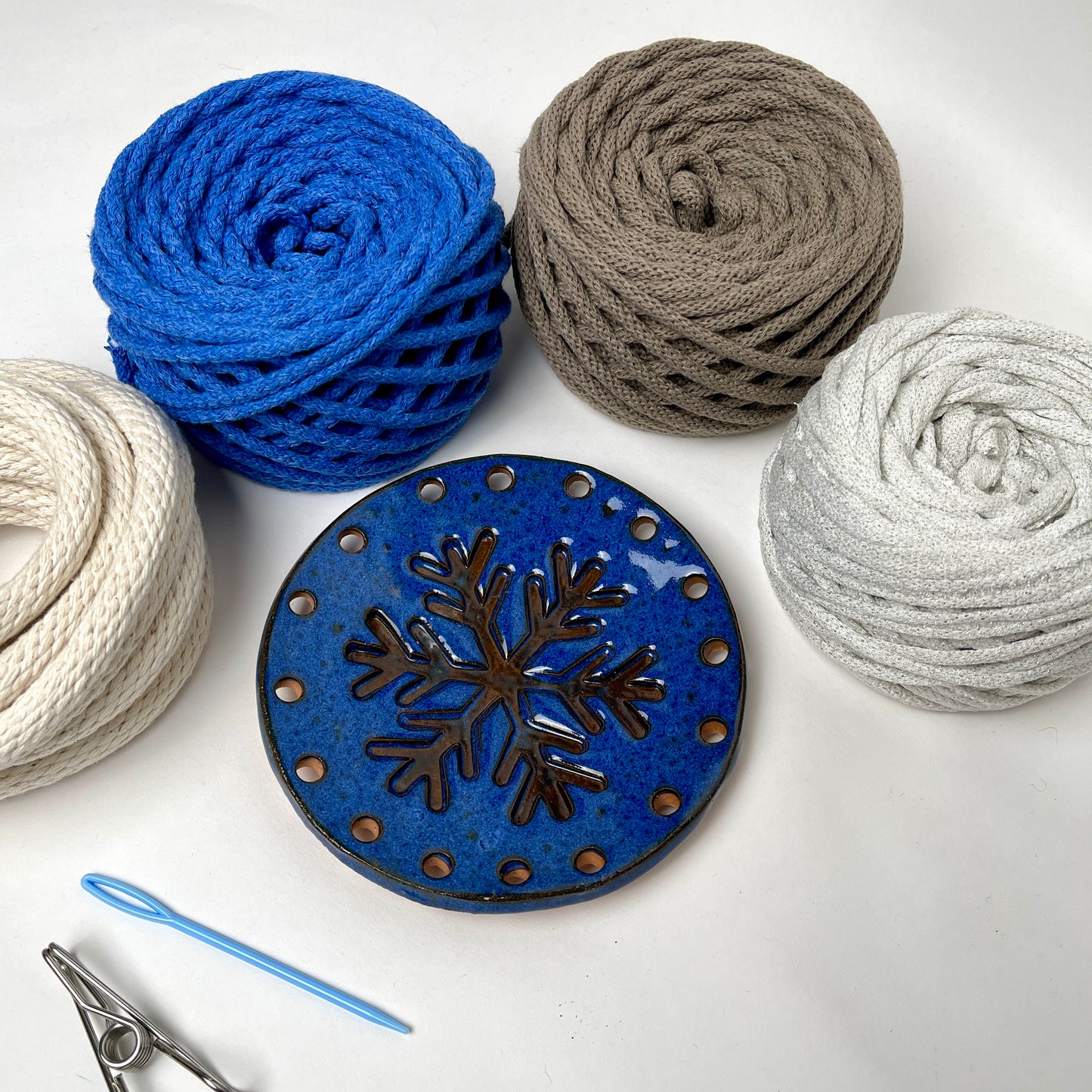 Coiled Basket Bundle with Ceramic Base - Holiday Collection