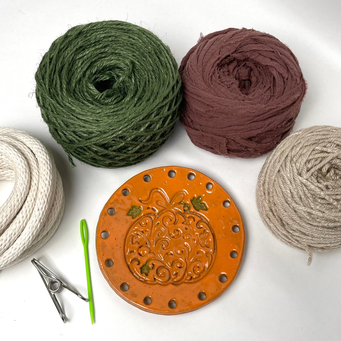Coiled Basket Bundle with Ceramic Base - Holiday Collection