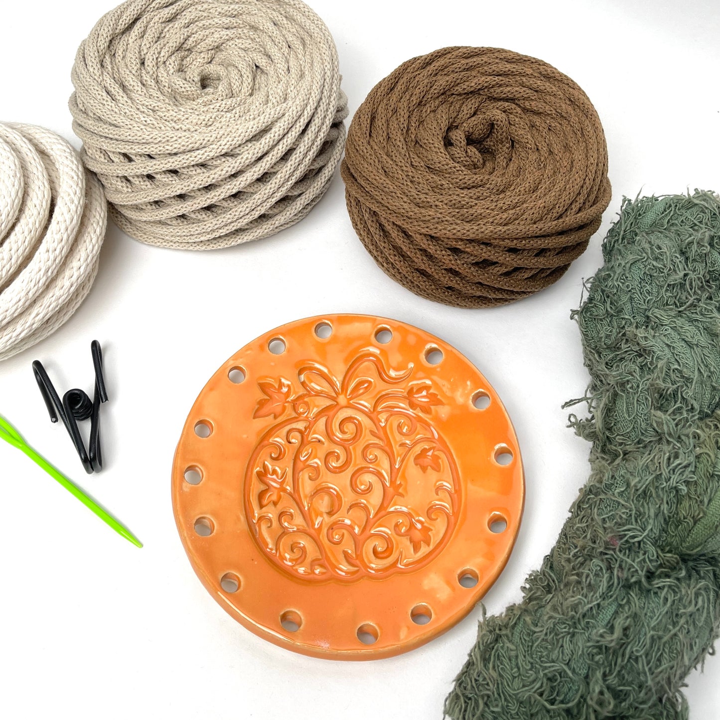 Coiled Basket Bundle with Ceramic Base - Holiday Collection