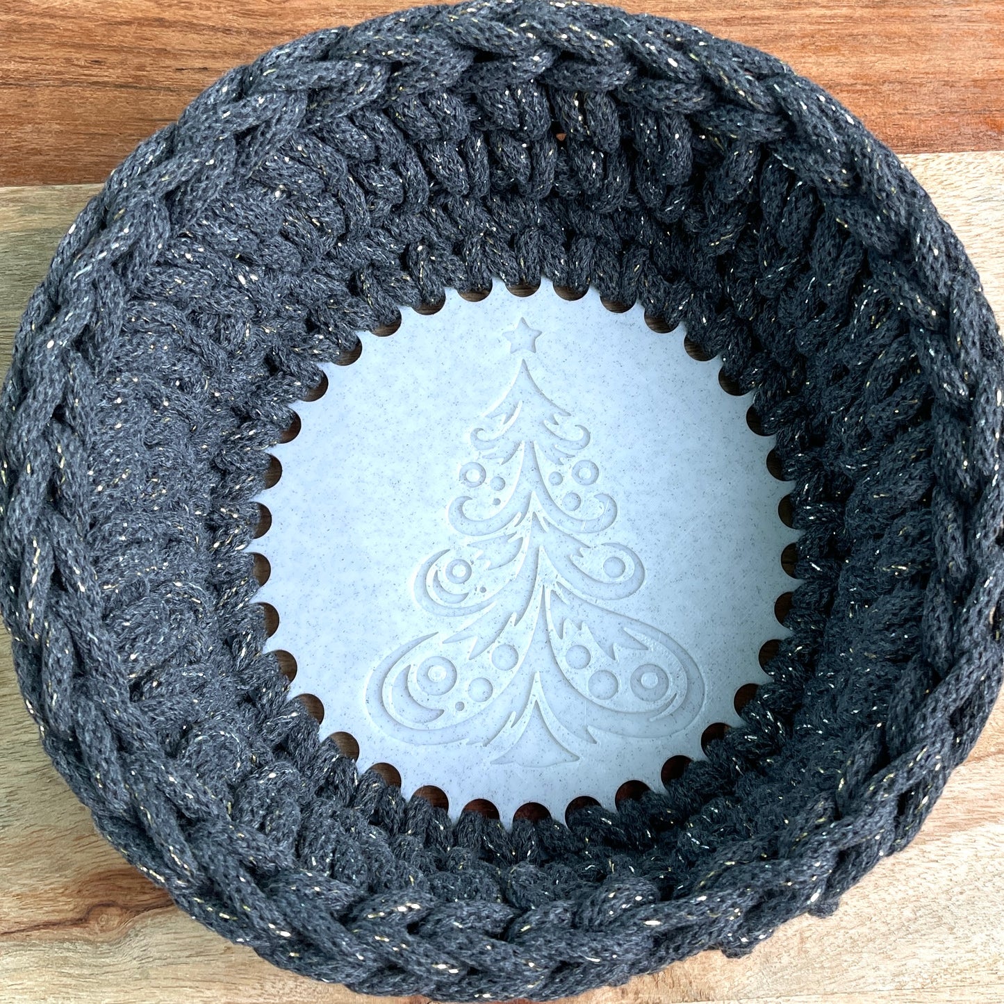 Christmas Tree Base for Basket Coiling and Crochet 5-inch