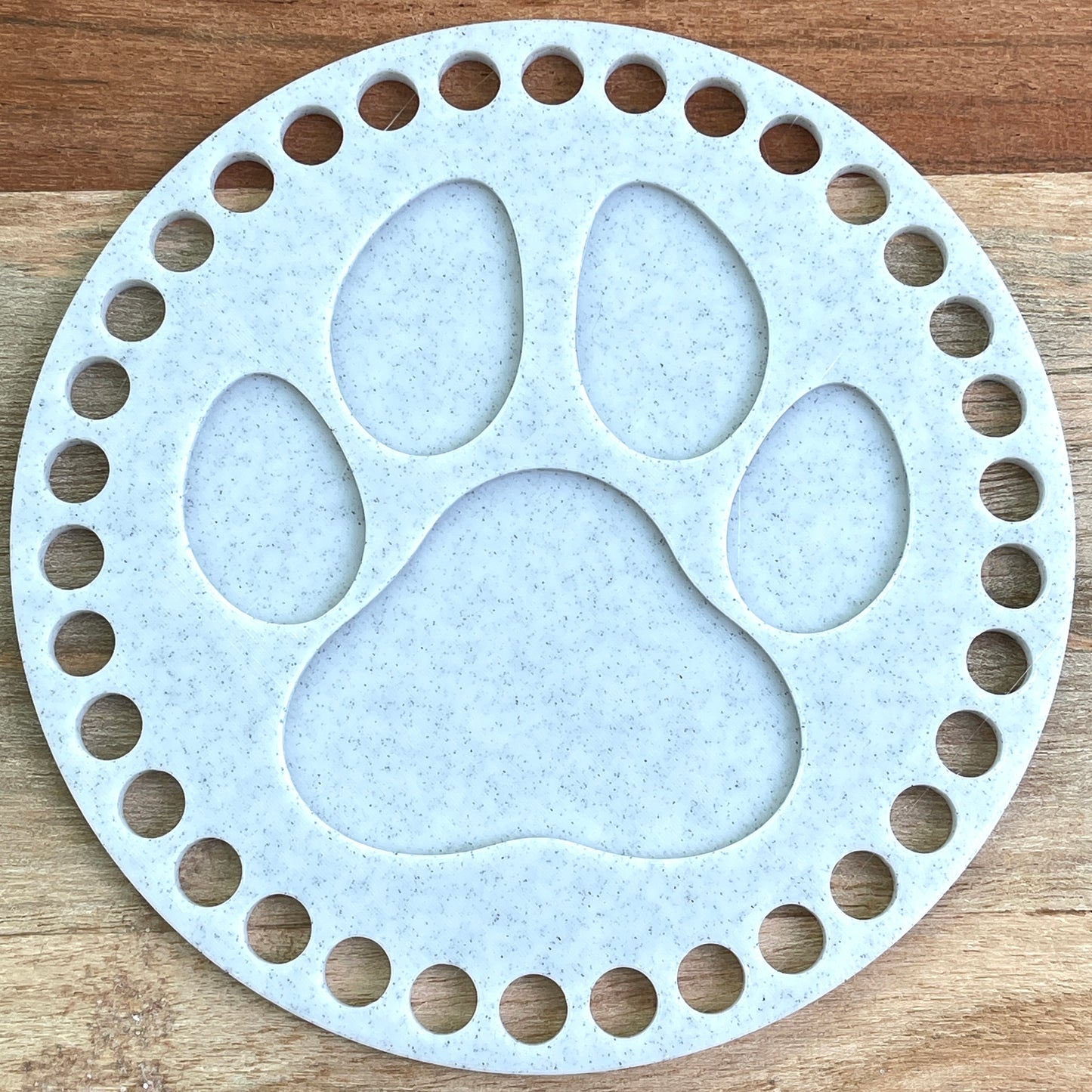 Paw Print Base for Basket Coiling and Crochet 5-inch