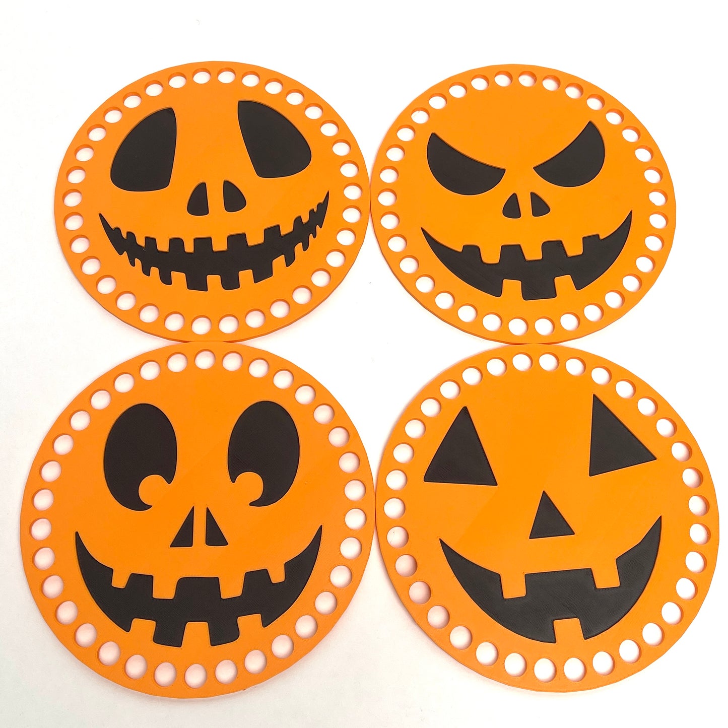 Pumpkin Faces for Basket Coiling and Crochet 5-inch