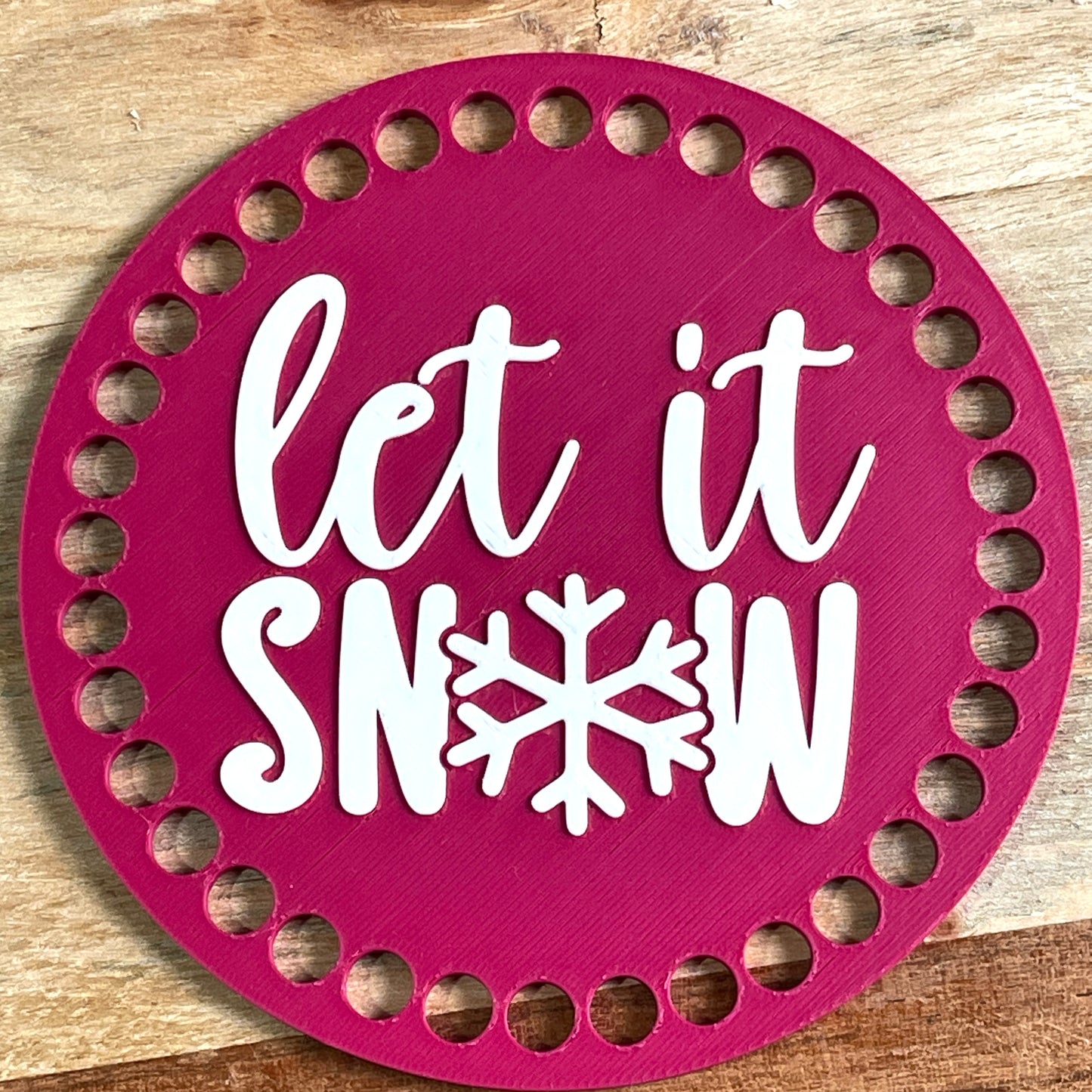 Let it Snow Base for Crochet and Basket Coiling 5-inch