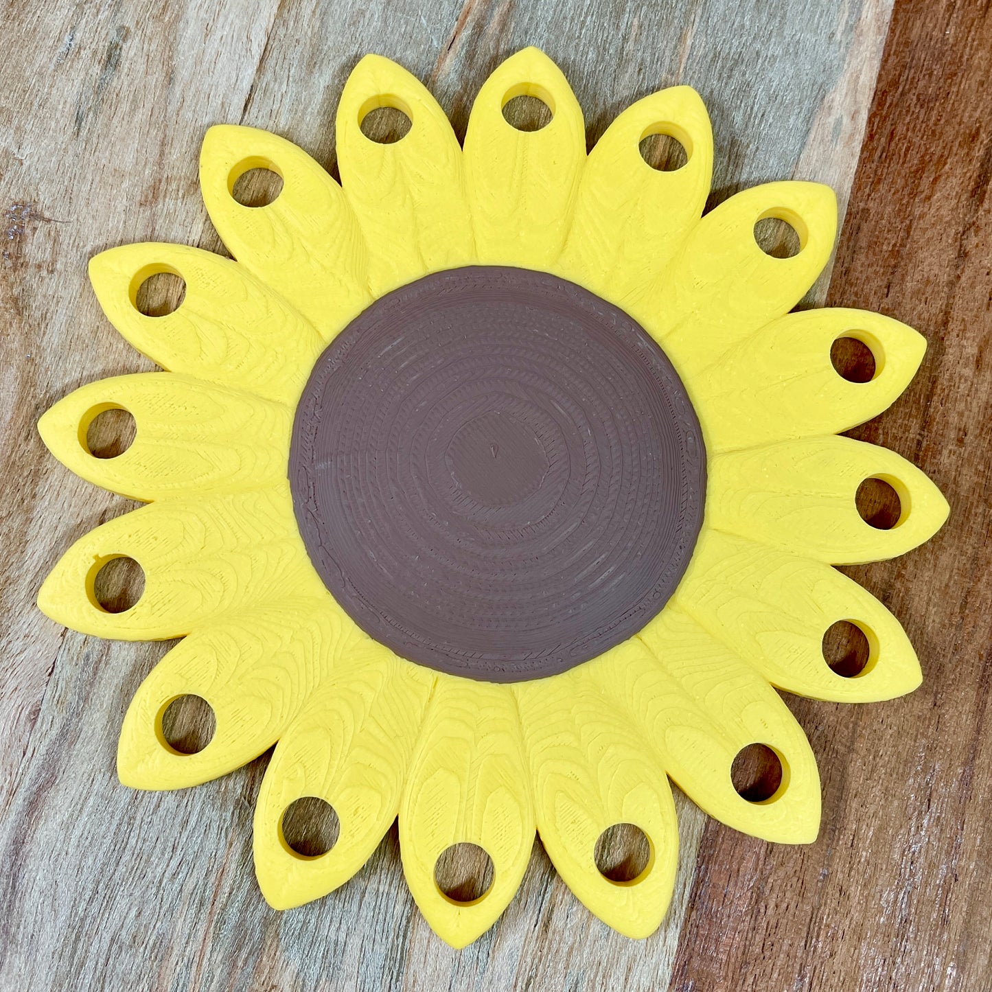 Sunflower Shaped Base for Basket Coiling and Crochet 5-inch