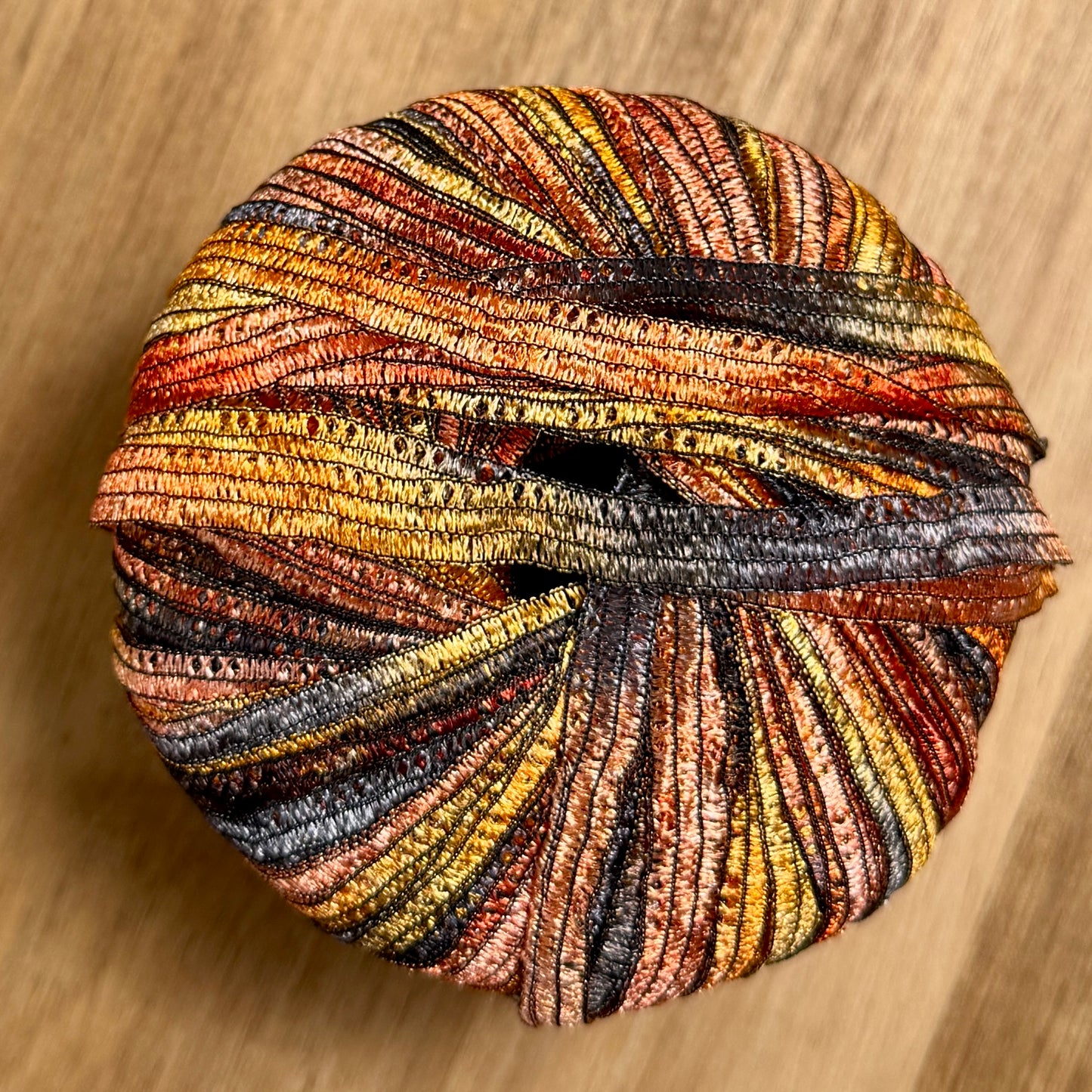 Shimmery Fall Inspired Ribbon Yarn
