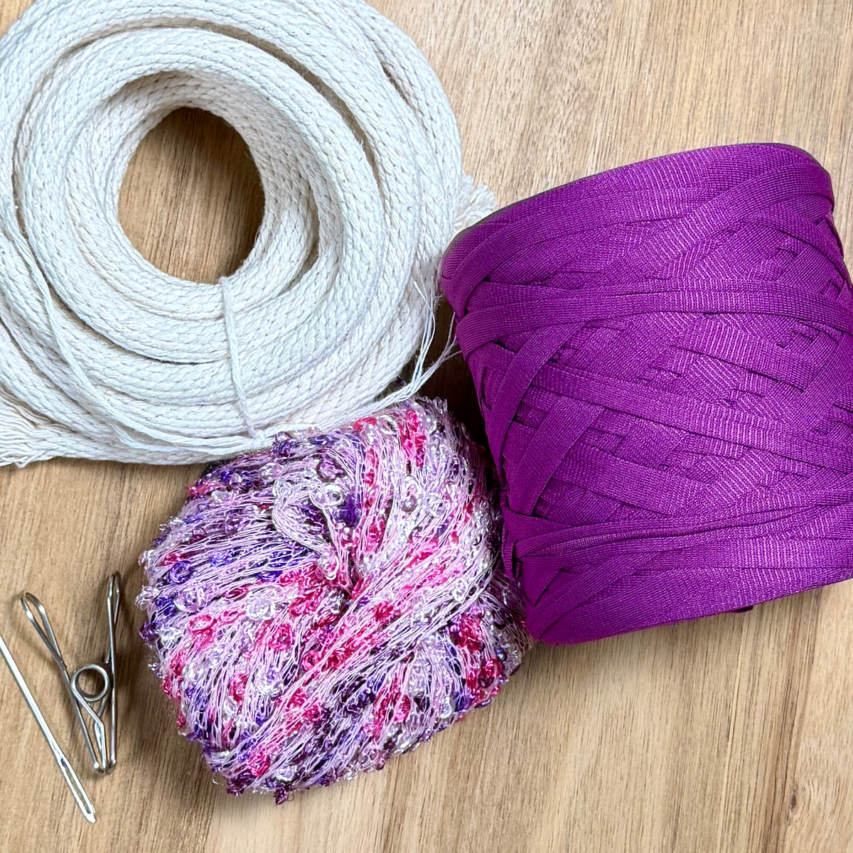 T-Shirt Yarn Mixed Fiber Coiled Basket Kit - Limited Edition