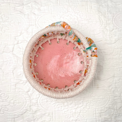 Curved Ceramic Base for Coiled Baskets - Discontinued