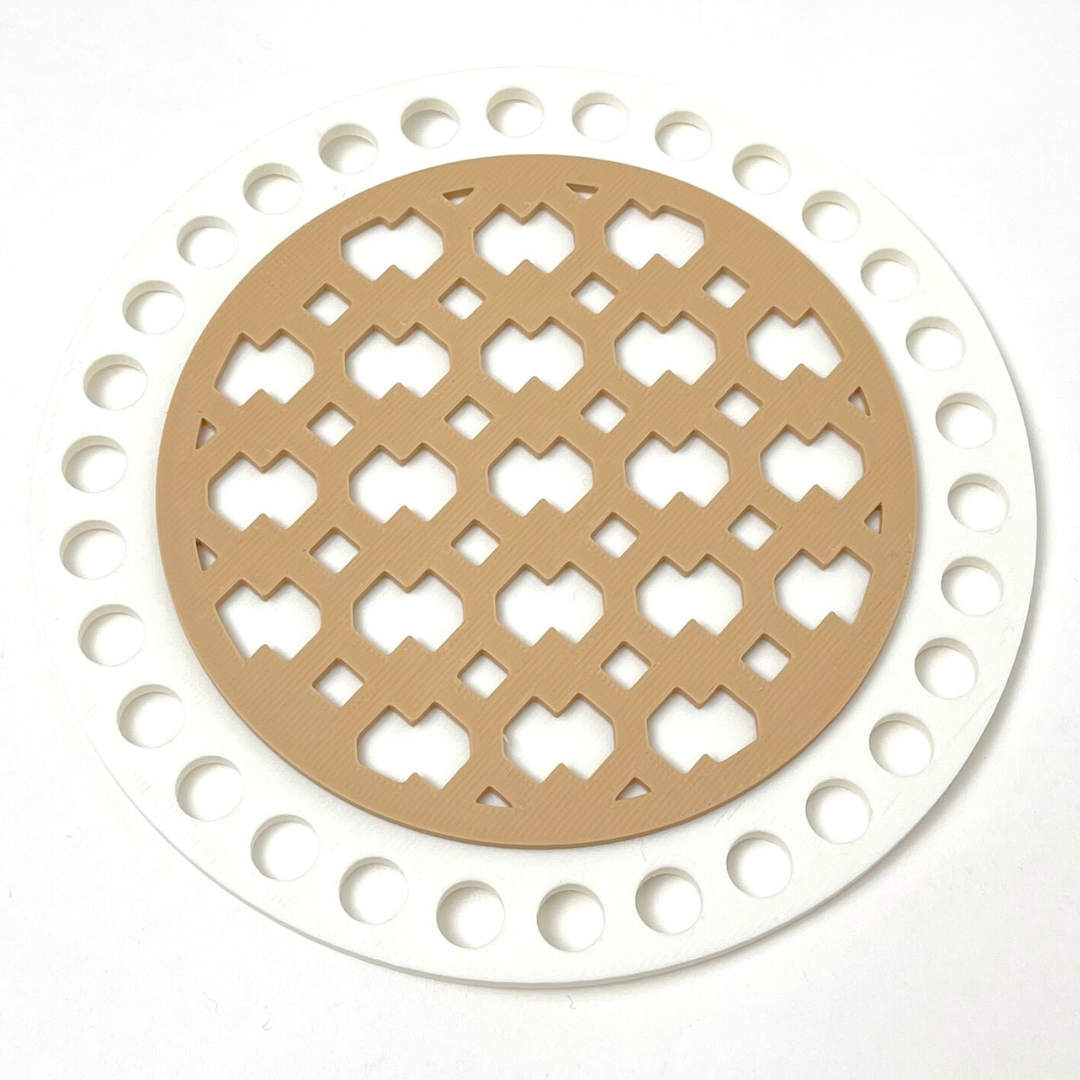 Geometric Shape Base for Basket Coiling and Crochet 5-inch