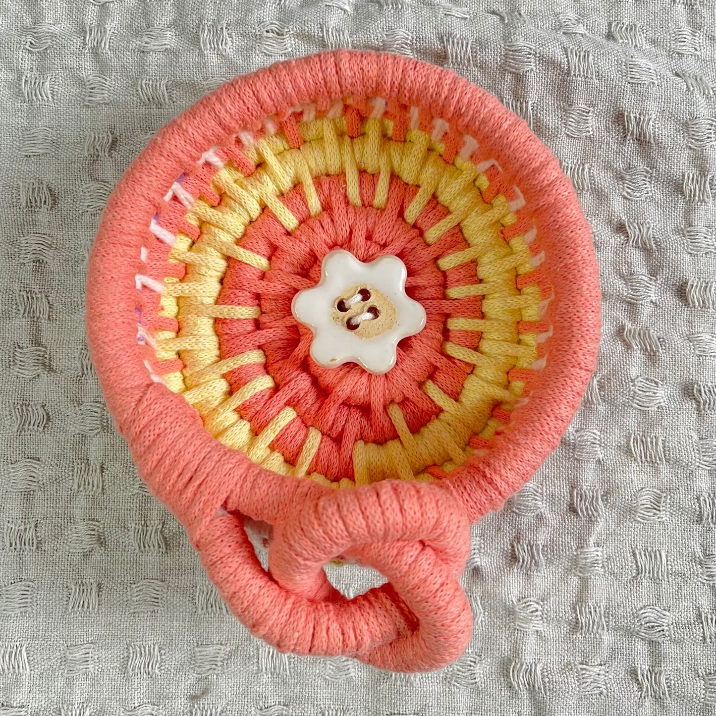 Wooden Heart Basket Buttons