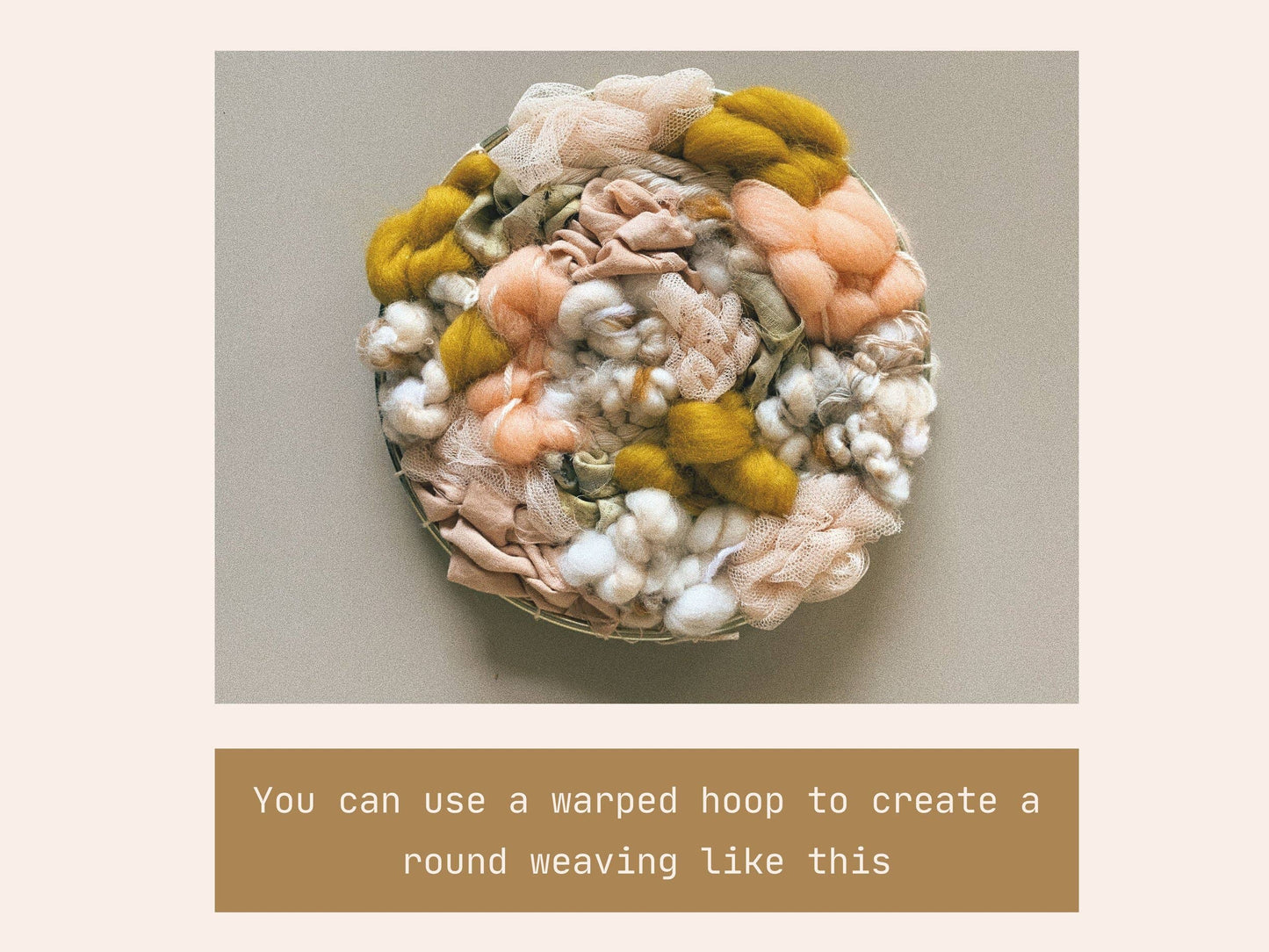 Set of 3: Warped 5" Metal Hoops for Weaving