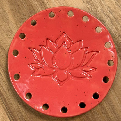 Curved Ceramic Base for Coiled Baskets - 5 inch