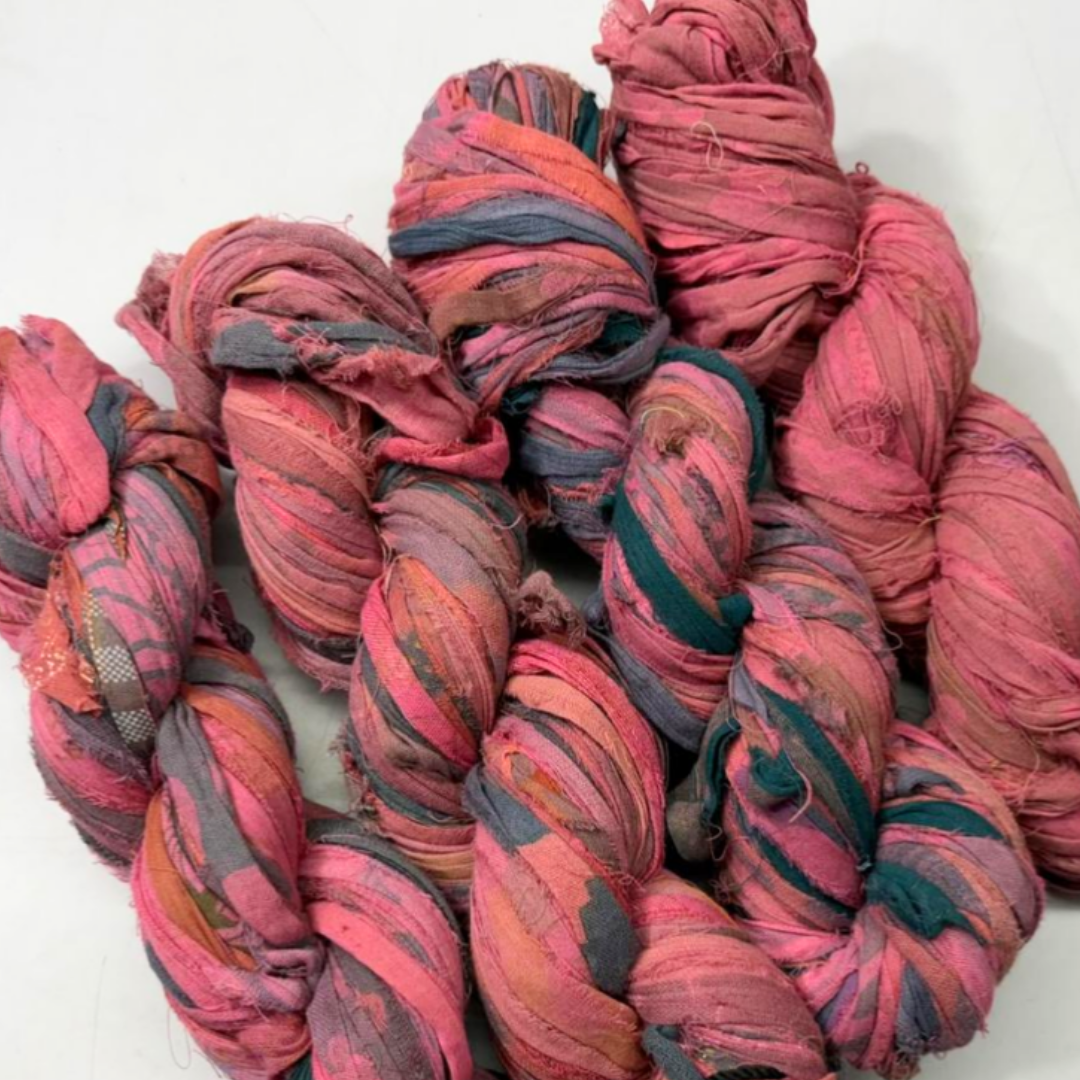 Assorted Recycled Cotton Sari Ribbon Yarn (Pre-Order)
