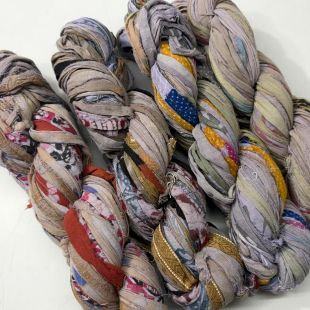 Assorted Recycled Cotton Sari Ribbon Yarn (Pre-Order)
