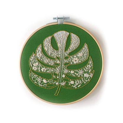 Monstera Embroidery Kit