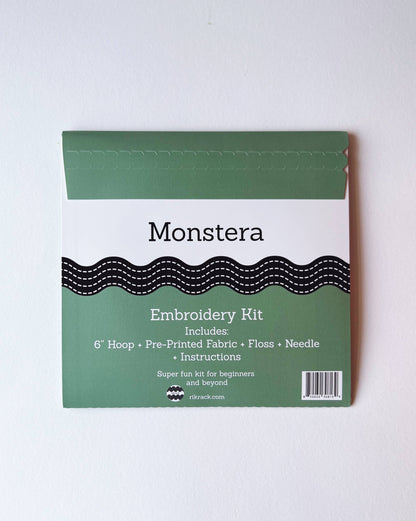 Monstera Embroidery Kit