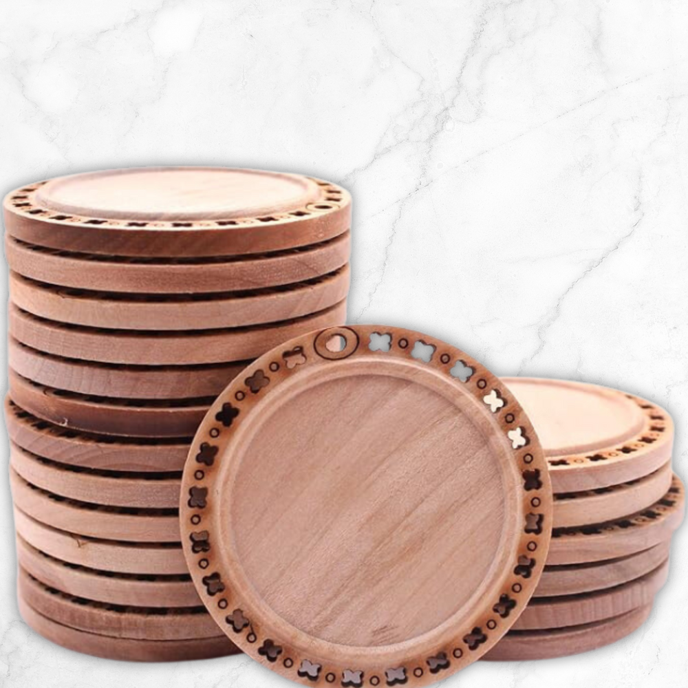 Natural Mini Wood Slices with Holes