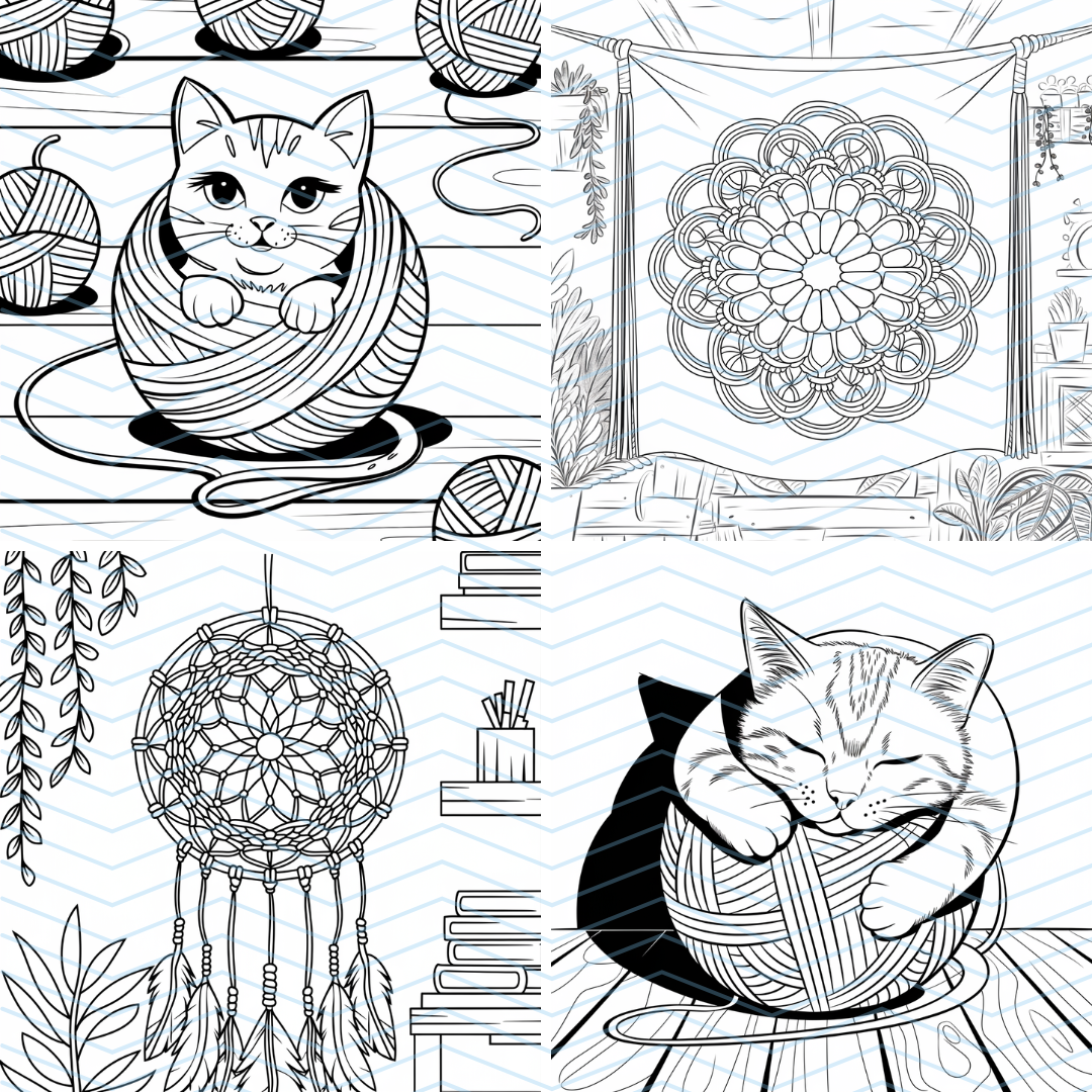 Printable Fiber Art Coloring Book