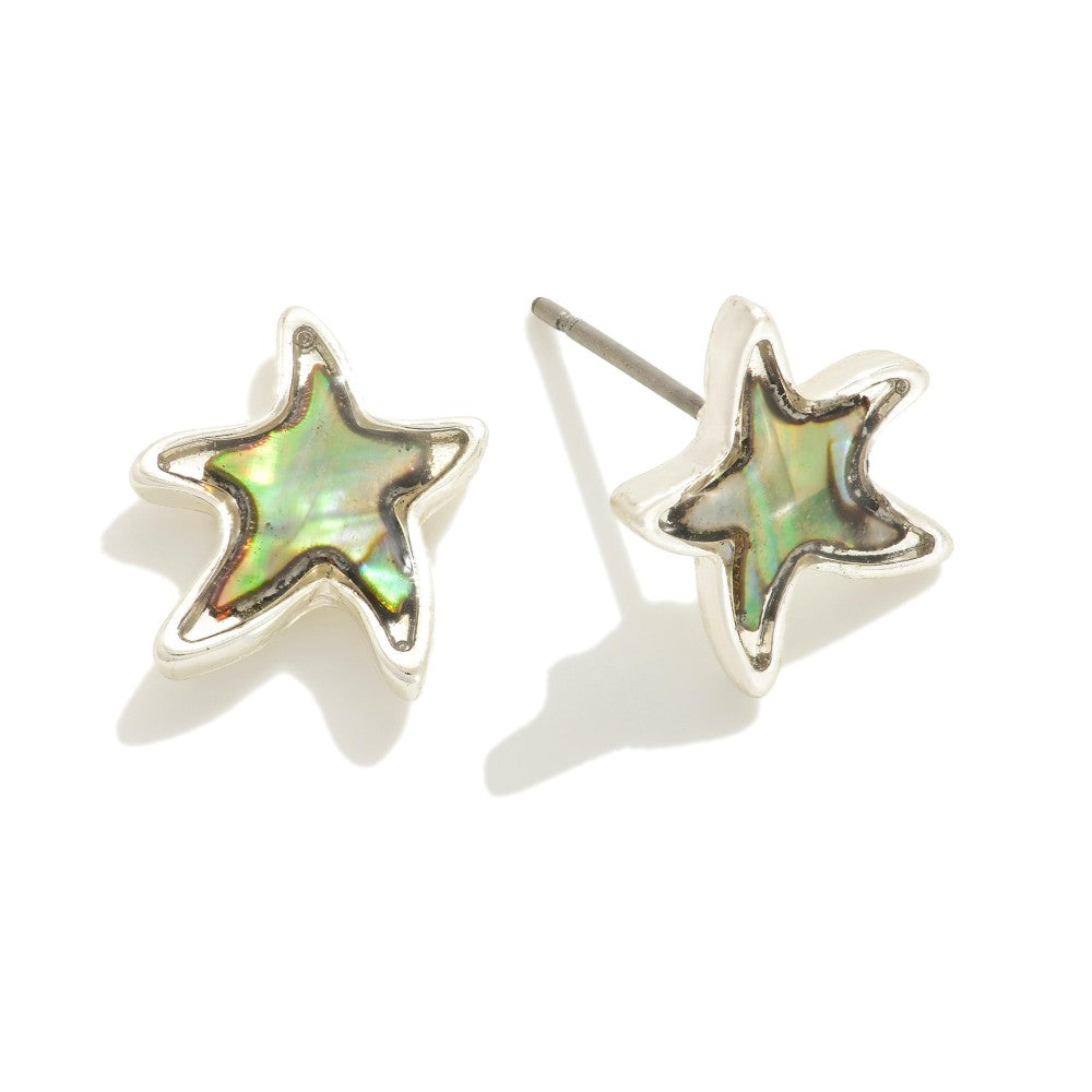 Pearlescent Starfish Stud Earrings