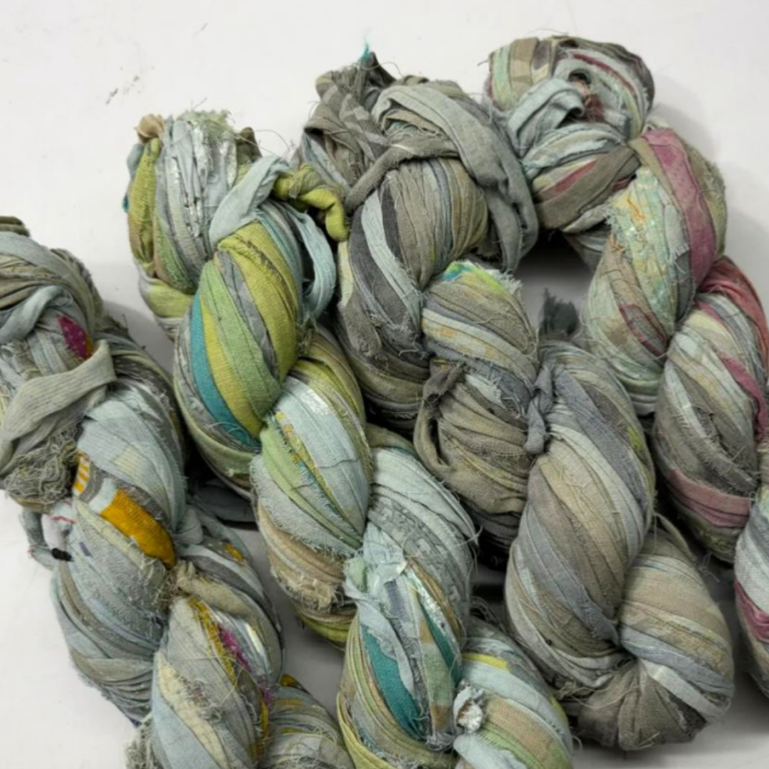 Assorted Recycled Cotton Sari Ribbon Yarn (Pre-Order)