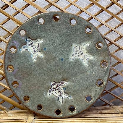 Curved Ceramic Base for Coiled Baskets - 6 inch