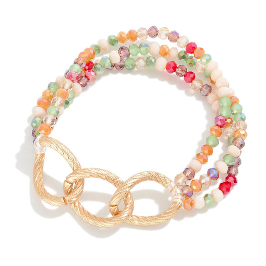 Triple Strand Beaded Bracelet