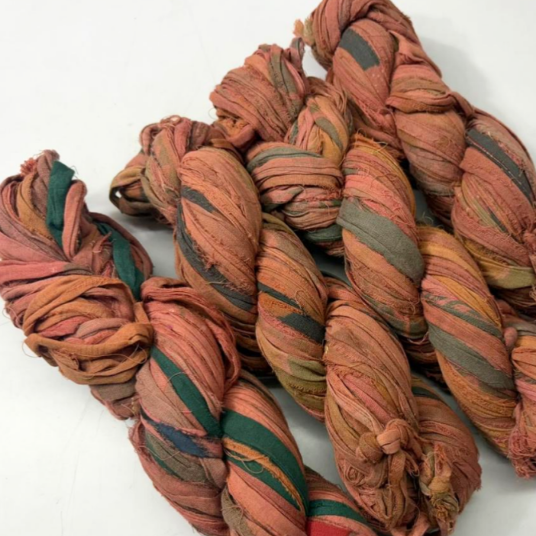 Assorted Recycled Cotton Sari Ribbon Yarn (Pre-Order)
