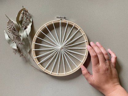 Pre-Warped Hoops for Weaving