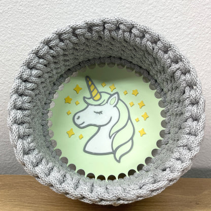 Unicorn Base for Basket Coiling and Crochet 6-inch