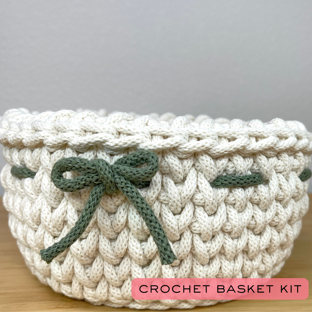 Crochet Basket with a Flower Base Kit