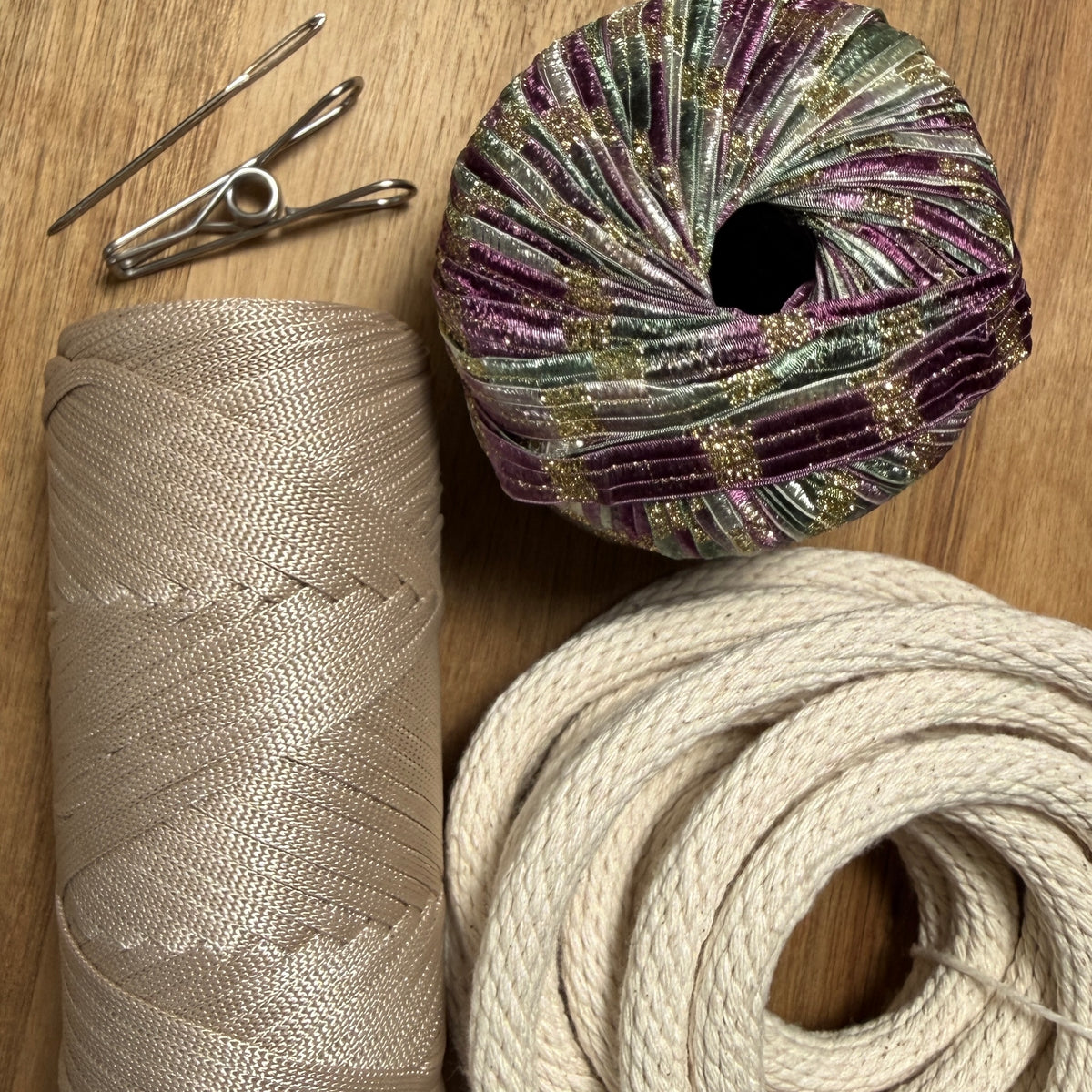 Opulent Ribbon Yarn Coil Basket Kit | Limited Edition