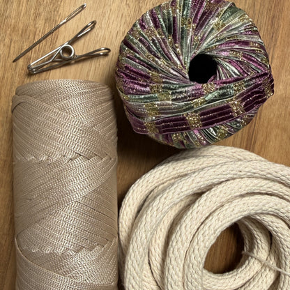 Opulent Ribbon Yarn Coil Basket Kit | Limited Edition