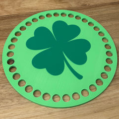 Four Leaf Clover Base for Basket Coiling and Crochet 5-inch