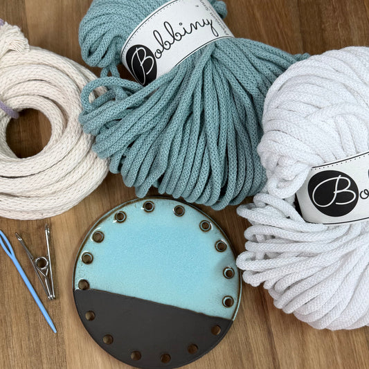 Coiled Basket Bundle with Ceramic Base