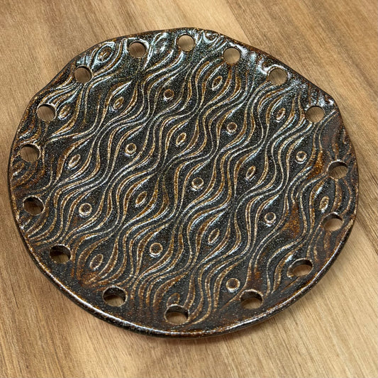 Curved Ceramic Base for Coiled Baskets - 5 inch