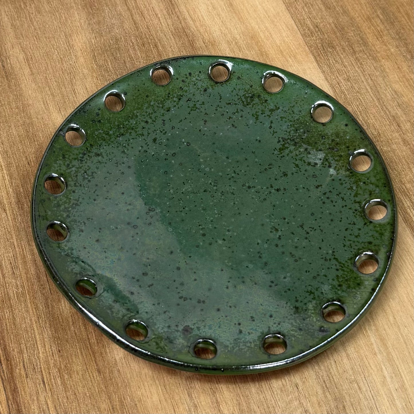 Curved Ceramic Base for Coiled Baskets - 5 inch