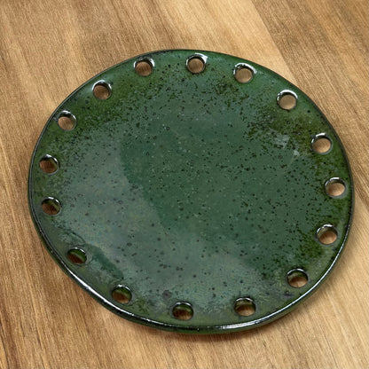 Curved Ceramic Base for Coiled Baskets - 5 inch