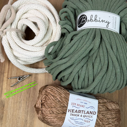 Coiled Basket Kit with Jumbo Cord and Yarn
