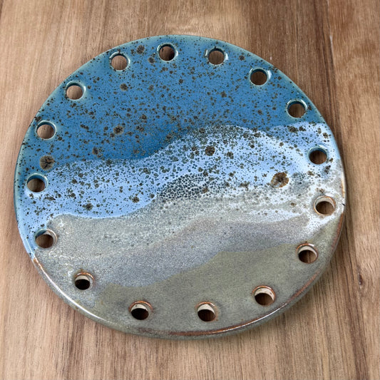 Curved Ceramic Base for Coiled Baskets - 5 inch