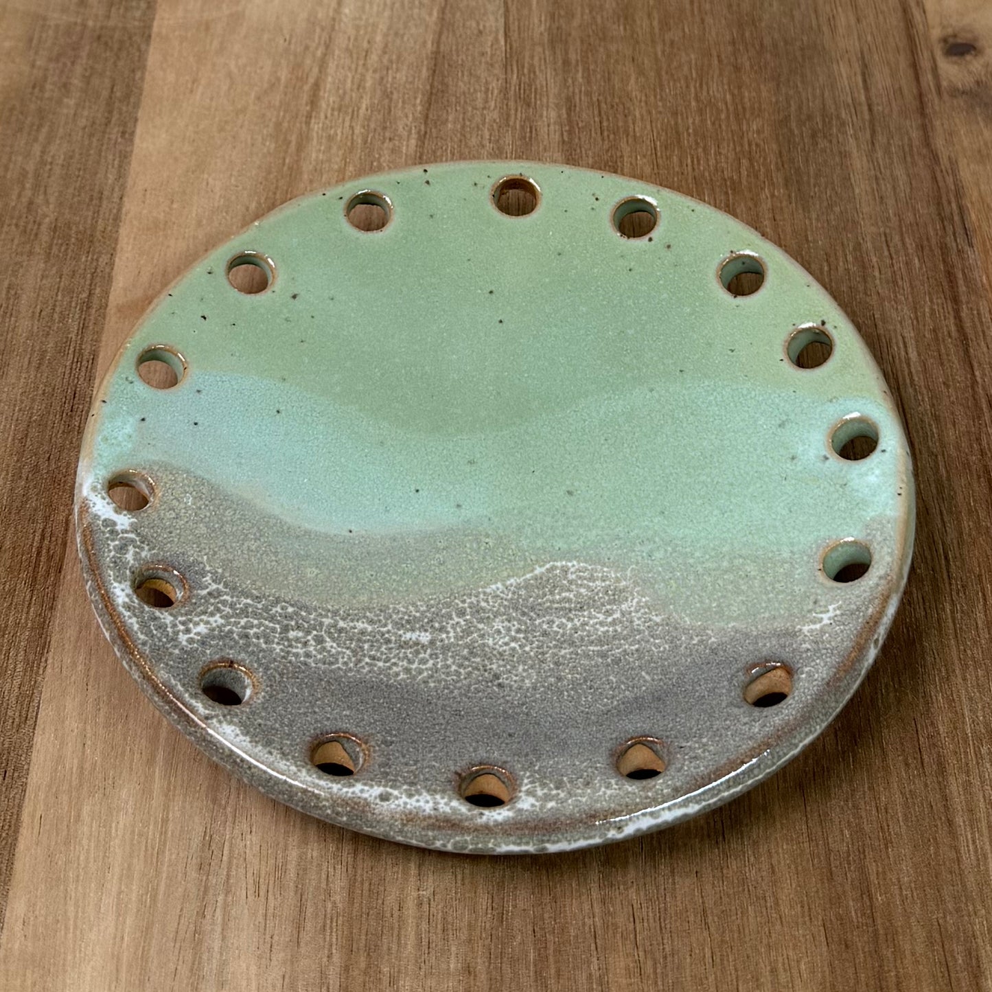 Curved Ceramic Base for Coiled Baskets - 5 inch